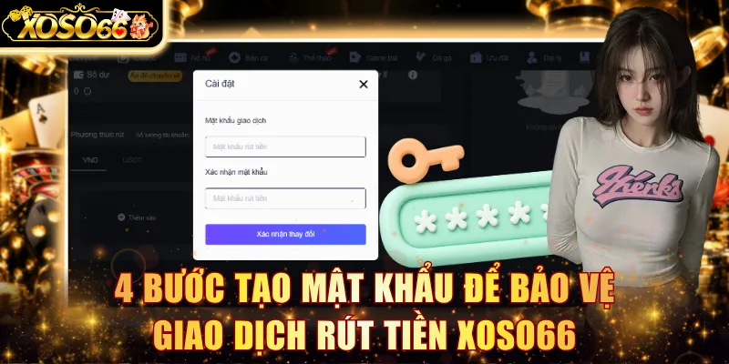 4 bước tạo mật khẩu để bảo vệ giao dịch rút tiền Xoso66