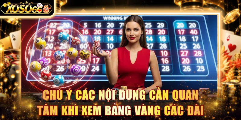 Chú ý các nội dung cần quan tâm khi xem bảng vàng các đài
