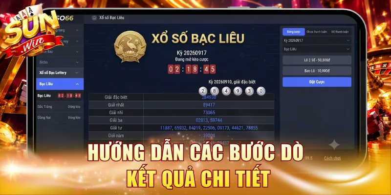Hướng dẫn các bước dò kết quả chi tiết