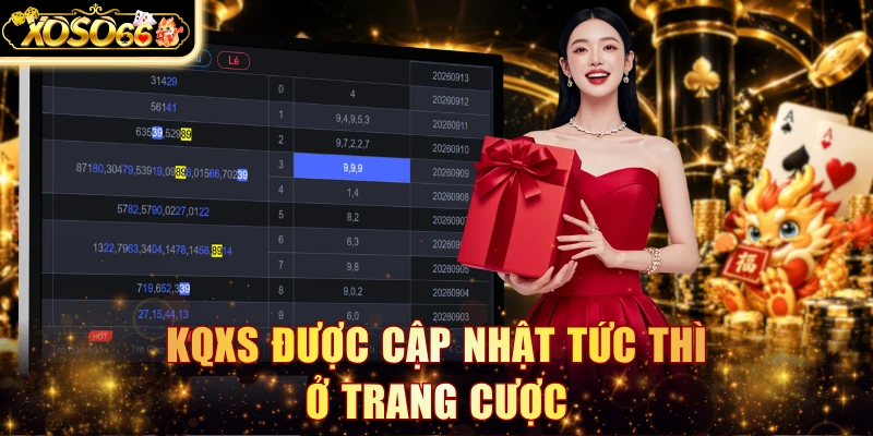 KQXS được cập nhật tức thì ở trang cược